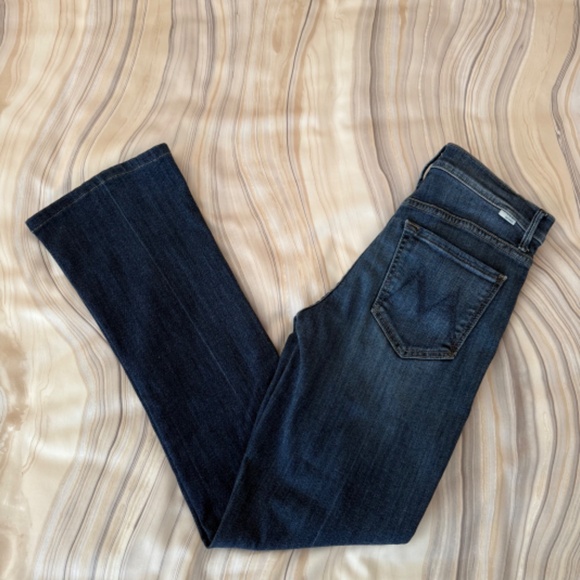 Mother Denim High Waisted Runaway Jeans Blue Wash Mid-rise 30" Inseam Size 27 - Picture 1 of 15